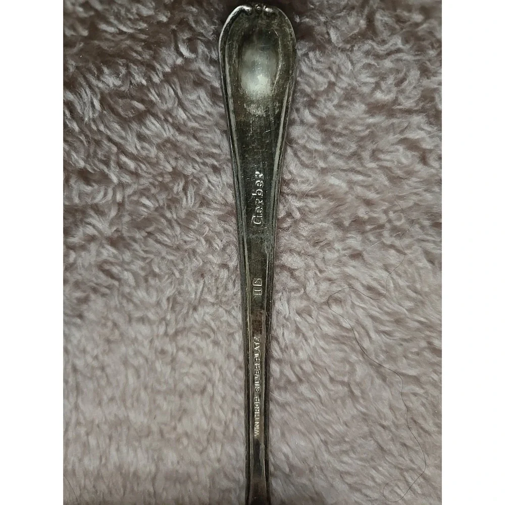 Antique Gerber by Winthrop silver‎ plated baby spoon